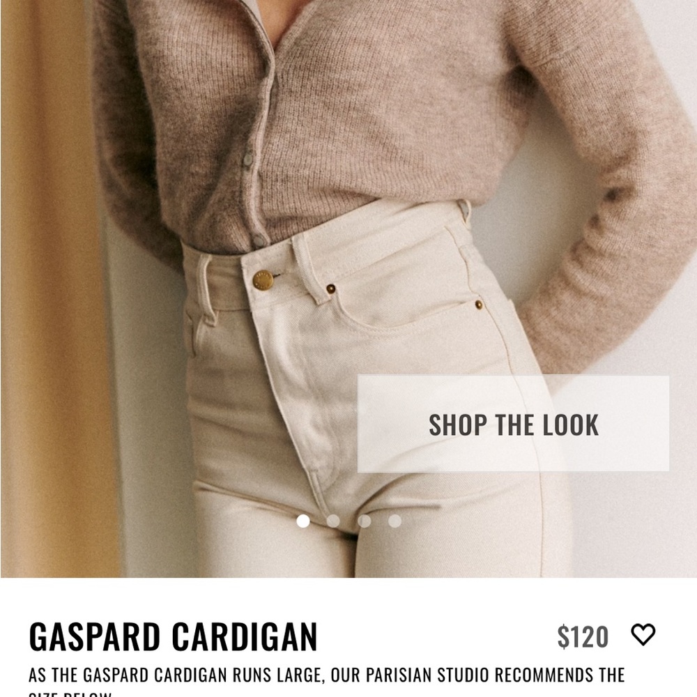 Sezane Gaspard Cardigan Light Beige